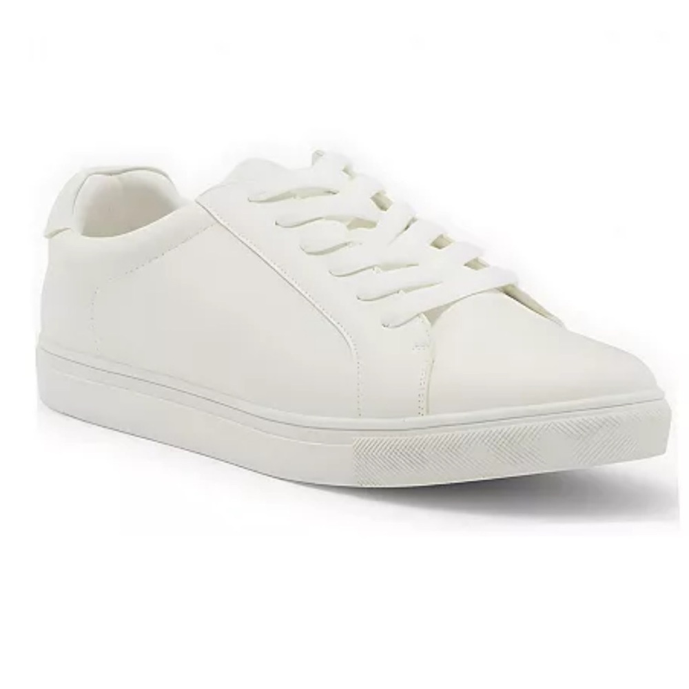 RUSH Gordon Rush Riley White Faux Leather Low Top Lace Up Sneakers Mens Sz 7.5